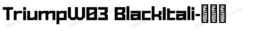TriumpW03 BlackItali字体转换 TriumpW03 BlackItali字体转换